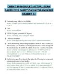 CHEM 219 MODULE 2 ACTUAL EXAM PAPER 2026 QUESTIONS WITH ANSWERS GRADED A&plus;