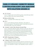 CHEM 219 ORGANIC CHEMISTRY MODULE 5 CERTIFICATION SCRIPT 2026 QUESTIONS WITH SOLUTIONS GRADED A&plus;&period;pdf&NewLine;&NewLine;