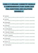 CHEM 219 ORGANIC CHEMISTRY MODULE 5 COMPREHENSIVE STUDY GUIDE 2026 FULL QUESTIONS AND SOLUTIONS GRAD&period;pdf&NewLine;&NewLine;