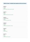 BADM 211 Exam 1 Vocabulary Exam Questions with Correct Answers