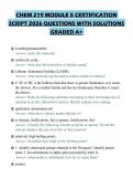 CHEM 219 MODULE 5 CERTIFICATION SCRIPT 2026 QUESTIONS WITH SOLUTIONS GRADED A&plus;