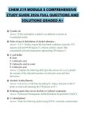 CHEM 219 MODULE 5 COMPREHENSIVE STUDY GUIDE 2026 FULL QUESTIONS AND SOLUTIONS GRADED A&plus;&period;pdf&NewLine;&NewLine;