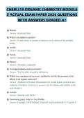 CHEM 219 ORGANIC CHEMISTRY MODULE 5 ACTUAL EXAM PAPER 2026 QUESTIONS WITH ANSWERS GRADED A&plus;&period;pdf&NewLine;&NewLine;