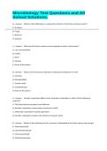Microbiology Test Questions and All Solved Solutions&period;