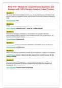 ACQ 1010 - Module 10 comprehensive Questions and&NewLine;Answers with 100&percnt; Correct Answers &vert; Latest Version