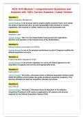ACQ 1010 Module 1 comprehensive Questions and&NewLine;Answers with 100&percnt; Correct Answers &vert; Latest Version