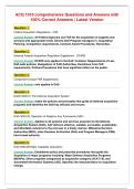 ACQ 1010 comprehensive Questions and Answers with&NewLine;100&percnt; Correct Answers &vert; Latest Version