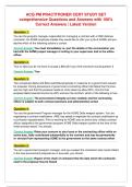ACQ PM PRACTITIONER CERT STUDY SET&NewLine;comprehensive Questions and Answers with 100&percnt;&NewLine;Correct Answers &vert; Latest Version