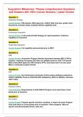 Acquisition Milestones &sol; Phases comprehensive Questions&NewLine;and Answers with 100&percnt; Correct Answers &vert; Latest Version