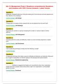 Adv CJ Management Exam 2 Questions comprehensive Questions&NewLine;and Answers with 100&percnt; Correct Answers &vert; Latest Version