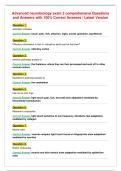 Advanced neurobiology exam 2 comprehensive Questions&NewLine;and Answers with 100&percnt; Correct Answers &vert; Latest Version
