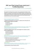 SOC 220 Final Actual Exam &ndash; Higher Education Sociology Curriculum &ndash; 2026&sol;2027 Academic Year &ndash; Verified Questions and Answers