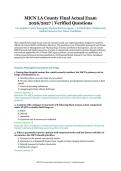 MICN LA County Final Actual Exam &ndash; Los Angeles County Emergency Medical Services Agency &ndash; 2026&sol;2027 Academic Year &ndash; Verified Questions and Answers