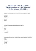 ARPAS Exam 2027 &vert; Updated Questions & Answers with Verified Solutions