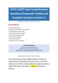 SCYM &lpar;ASCP&rpar; Quiz Comprehensive Questions &lpar;Frequently Tested&rpar; and Complete Solutions Graded A&plus;