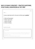 NUR 112 EXAM 5 2026&sol;2027 &ndash; PRACTICE QUESTIONS&comma; STUDY GUIDE&comma; EXAM REVIEW & TEST PREP