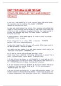 EMT TRAUMA EXAM FISDAP EXAM LATEST UPDATED VERSION QUESTIONS AND CORRECT ANSWERS