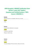 LMR Georgette&rsquo;s PMHNP Certification Exam Review 2027 &vert; Practice Questions & Answers