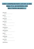 CHEP COMPREHENSIVE STUDY GUIDE 2026 FULL QUESTIONS AND SOLUTIONS GRADED A&plus;