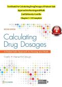Test Bank For Calculating Drug Dosages A Patient-Safe Approach to Nursing and Math 2nd Edition by Castillo&NewLine;