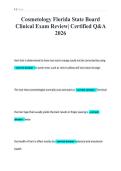 Cosmetology Florida State Board&NewLine;Clinical Exam Review&vert; Certified Q&A&NewLine;2026