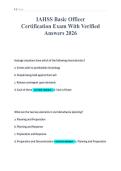 IAHSS Basic Officer&NewLine;Certification Exam With Verified&NewLine;Answers 202