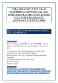 VITA ADVANCED TEST EXAM &NewLine;QUESTIONS & ANSWERS 2026&sol;2027 &NewLine;COMPLETE PRACTICE EXAM FOR IRS &NewLine;VOLUNTEER INCOME TAX &NewLine;ASSISTANCE CERTIFICATION