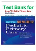 Test Bank for Burns' Pediatric Primary Care 8th Edition by Dawn Lee Garzon isbn-9780323882316 Complete Latest Verified Guide