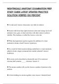 NIGHTINGALE ANATOMY EXAMINATION PREP&NewLine;STUDY GUIDE LATEST UPDATED PRACTICE&NewLine;SOLUTION VERIFIED 100 PERCENT