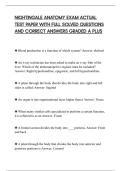 NIGHTINGALE ANATOMY EXAM ACTUAL&NewLine;TEST PAPER WITH FULL SOLVED QUESTIONS&NewLine;AND CORRECT ANSWERS GRADED A PLUS