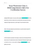 Texas Wastewater Class A&NewLine;2026&vert;Comprehensive Q&A For&NewLine;Certification Success