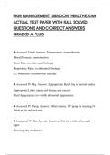 PAIN MANAGEMENT SHADOW HEALTH EXAM BUNDLE