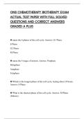 ONS CHEMOTHERAPY BIOTHERAPY EXAM&NewLine;ACTUAL TEST PAPER WITH FULL SOLVED&NewLine;QUESTIONS AND CORRECT ANSWERS&NewLine;GRADED A PLUS