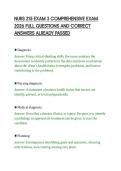 NURS 215 EXAM 3 COMPREHENSIVE EXAM 2026 FULL QUESTIONS AND CORRECT ANSWERS