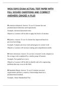 WGU D293 EXAM ACTUAL TEST PAPER WITH&NewLine;FULL SOLVED QUESTIONS AND CORRECT&NewLine;ANSWERS GRADED A PLUS