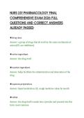 NURS 251 PHARMACOLOGY FINAL COMPREHENSIVE EXAM 2026 FULL QUESTIONS