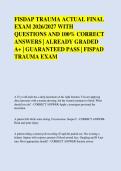 FISDAP TRAUMA ACTUAL FINAL &NewLine;EXAM 2026&sol;2027 WITH &NewLine;QUESTIONS AND 100&percnt; CORRECT &NewLine;ANSWERS &vert; ALREADY GRADED &NewLine;A&plus; &vert; GUARANTEED PASS &vert; FISPAD &NewLine;TRAUMA EXAM