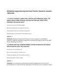 RN Medical-Surgical Nursing Final Exam Practice &vert;Questions &vert;Answers&NewLine;&vert;Rationales&NewLine;