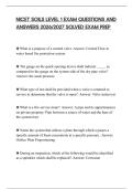 NICET SOILS LEVEL 1 EXAM QUESTIONS AND&NewLine;ANSWERS 2026&sol;2027 SOLVED EXAM PREP
