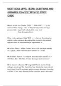 NICET SOILS LEVEL 1 EXAM QUESTIONS AND&NewLine;ANSWERS 2026&sol;2027 UPDATED STUDY&NewLine;GUIDE