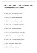 NICET SOILS LEVEL 1 EXAM QUESTIONS AND&NewLine;ANSWERS VERIFIED SOLUTIONS