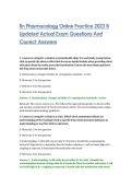 Rn Pharmacology Online Practice 2023 B&NewLine;Updated Actual Exam Questions And&NewLine;Correct Answers&NewLine;