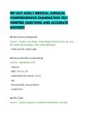 RN VATI ADULT MEDICAL SURGICAL&NewLine;COMPREHENSIVE EXAMINATION TEST&NewLine;VERIFIED QUESTIONS AND ACCURATE&NewLine;ANSWERS&NewLine;