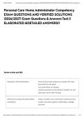 Personal Care Home Administrator Competency EXAM QUESTIONS AND VERIFIED SOLUTIONS &vert;2026&sol;2027&vert; Exam Questions & Answers Test &vert;&vert; ELABORATED &DETAILED ANSWERS&excl;&excl;&NewLine;