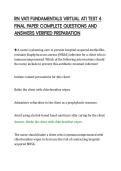RN VATI FUNDAMENTALS VIRTUAL ATI TEST 4&NewLine;FINAL PAPER COMPLETE QUESTIONS AND&NewLine;ANSWERS VERIFIED PREPARATION&NewLine;