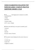 CIS105 EXAMINATION EVALUATION TEST&NewLine;PAPER INCLUDING COMPLETE PRACTICE&NewLine;QUESTIONS GRADED A PLUS
