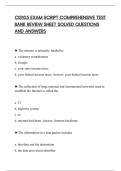 CIS105 EXAM SCRIPT COMPREHENSIVE TEST&NewLine;BANK REVIEW SHEET SOLVED QUESTIONS&NewLine;AND ANSWERS
