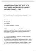 CIS105 EXAM ACTUAL TEST PAPER WITH&NewLine;FULL SOLVED QUESTIONS AND CORRECT&NewLine;ANSWERS GRADED A PLUS