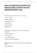 NASCLA EXAMINATION EVALUATION TEST&NewLine;PAPER INCLUDING COMPLETE PRACTICE&NewLine;QUESTIONS GRADED A PLUS