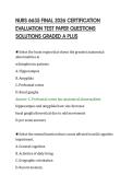 NURS 6635 FINAL 2026 CERTIFICATION EVALUATION TEST PAPER QUESTIONS SOLUTIONS